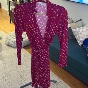 DVF long sleeve wrap dress